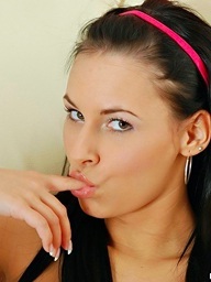 Carrie masturbates with different toys.